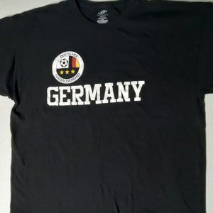 Lot of 2 Simply For Sports Germany T-Shirts Men's Size XL Black White Soccer